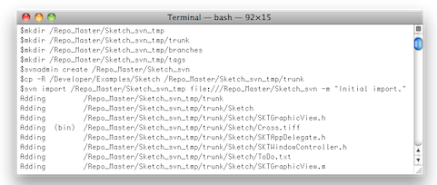 커맨드라인에서 Subversion Repository&nbsp;셋업