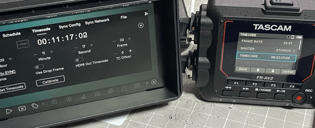 TASCAM FR-AV2 TIMECODE / ATOMOS AirGlu&nbsp;Sync