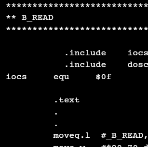 $46 : B_READ (2HD) : X68000 IOCS&nbsp;CALL