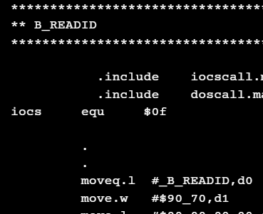 $4A : B_READID : X68000 IOCS&nbsp;CALL